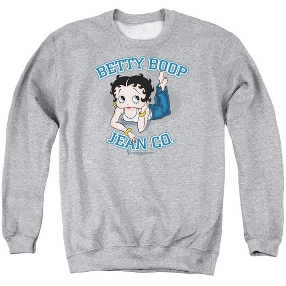 Betty Boop Crewneck Sweatshirt Grey - Picture 4 of 4